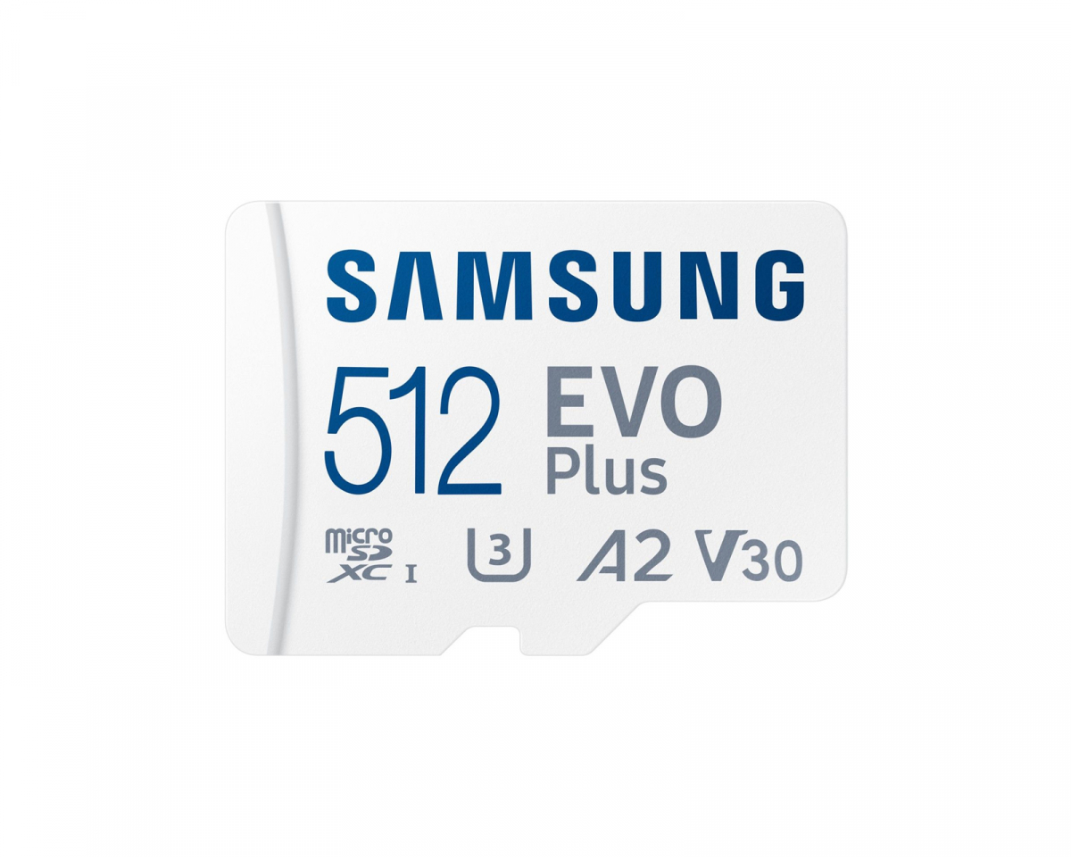 Samsung EVO Plus microSDXC UHS-I U3 512GB & SD adapter - Minnekort