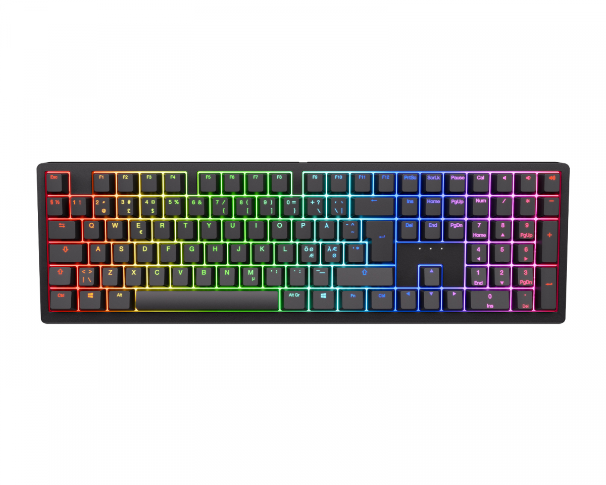 Ducky Zero 6108 Trådløst RGB-tastatur - Svart [Cherry MX2A Speed Silver]
