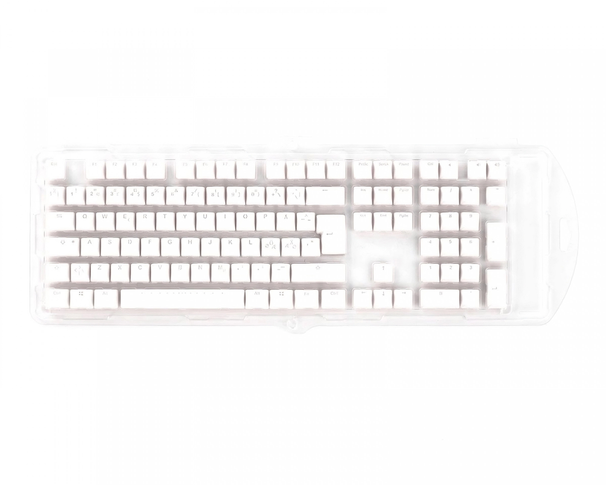 Ducky White Double-Shot PBT Keycap Set - ISO - Hvit