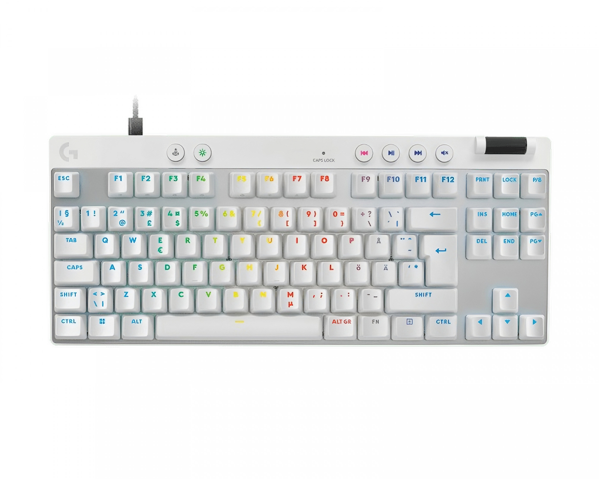 Logitech Pro X TKL Rapid Kablet Gaming Tastatur [Linear] - Hvit