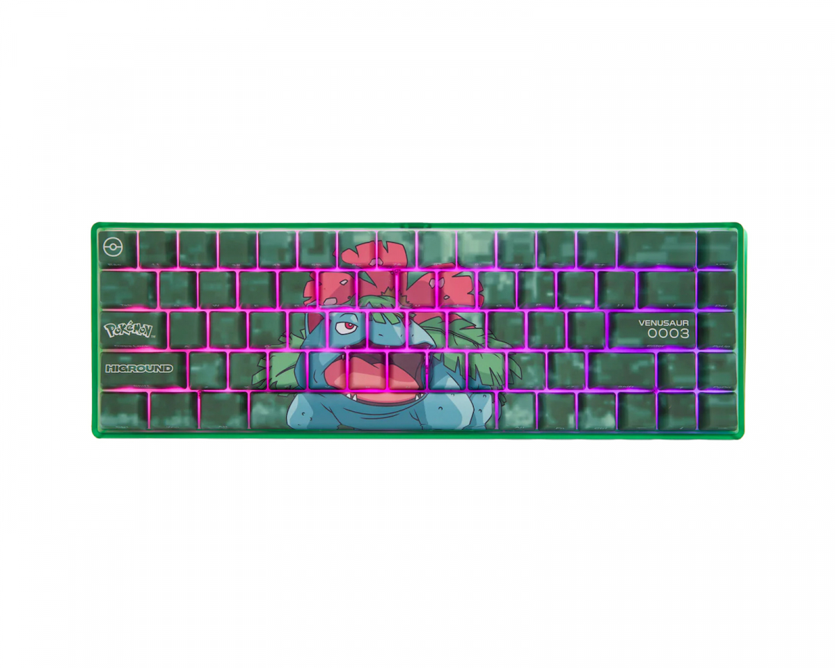 Higround Pokémon Base 65 Hotswap Gaming Keyboard - ANSI - Venusaur [White Flame