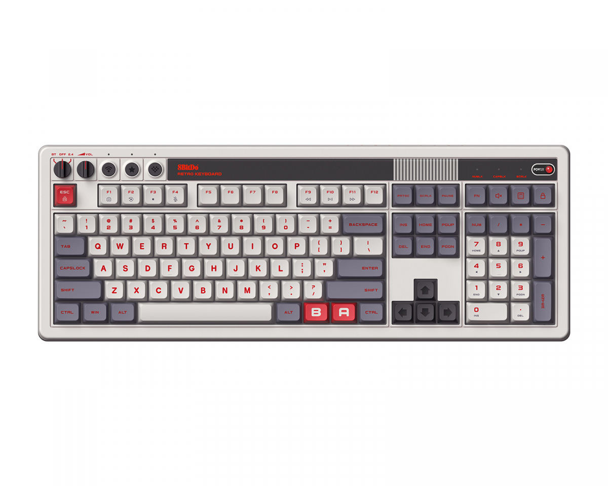 8Bitdo Retro 108 Mechanical Keyboard - Trådlöst Tastatur ANSI - N Edition