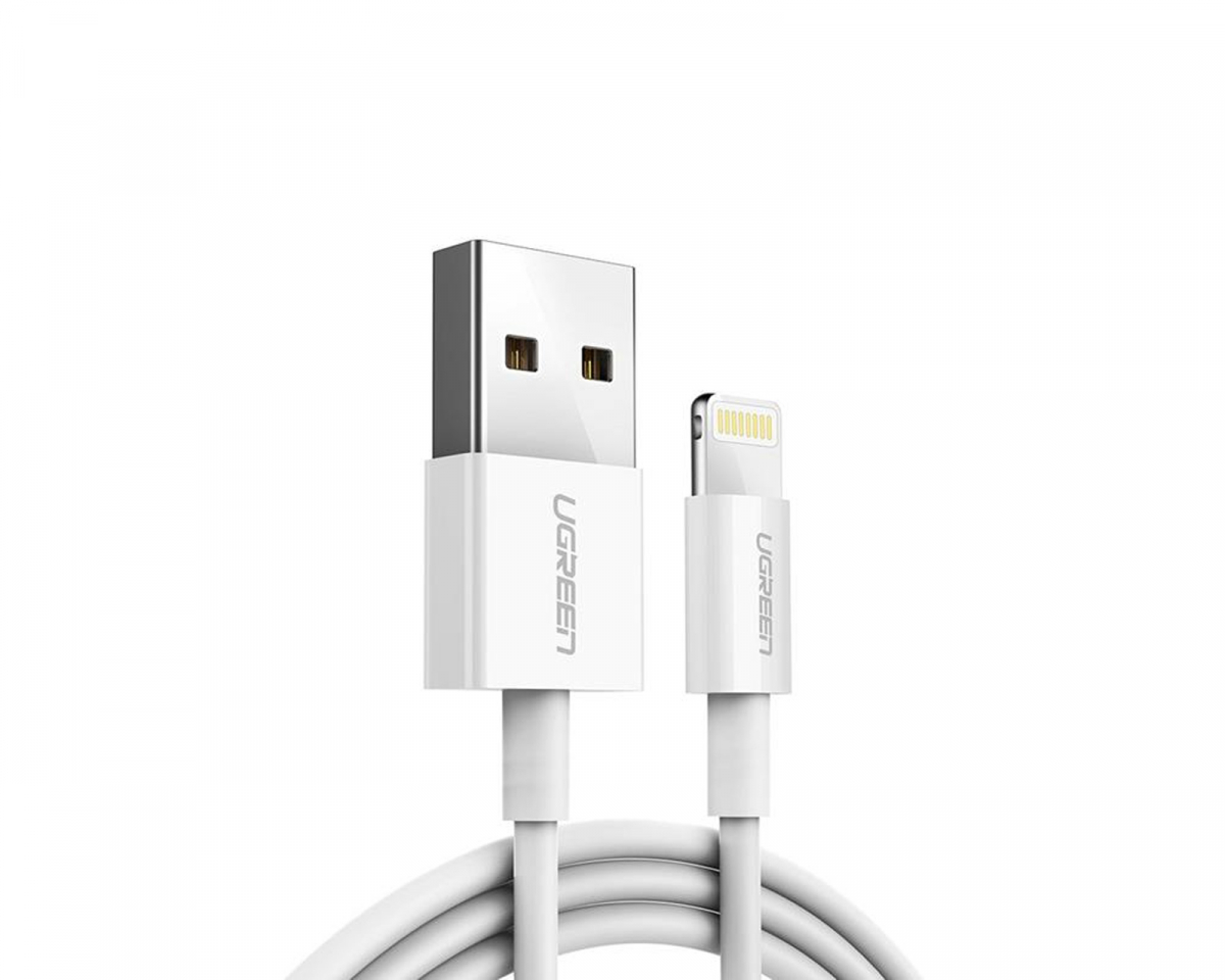 UGREEN USB-A til Lightning Kabel 2m - Hvit