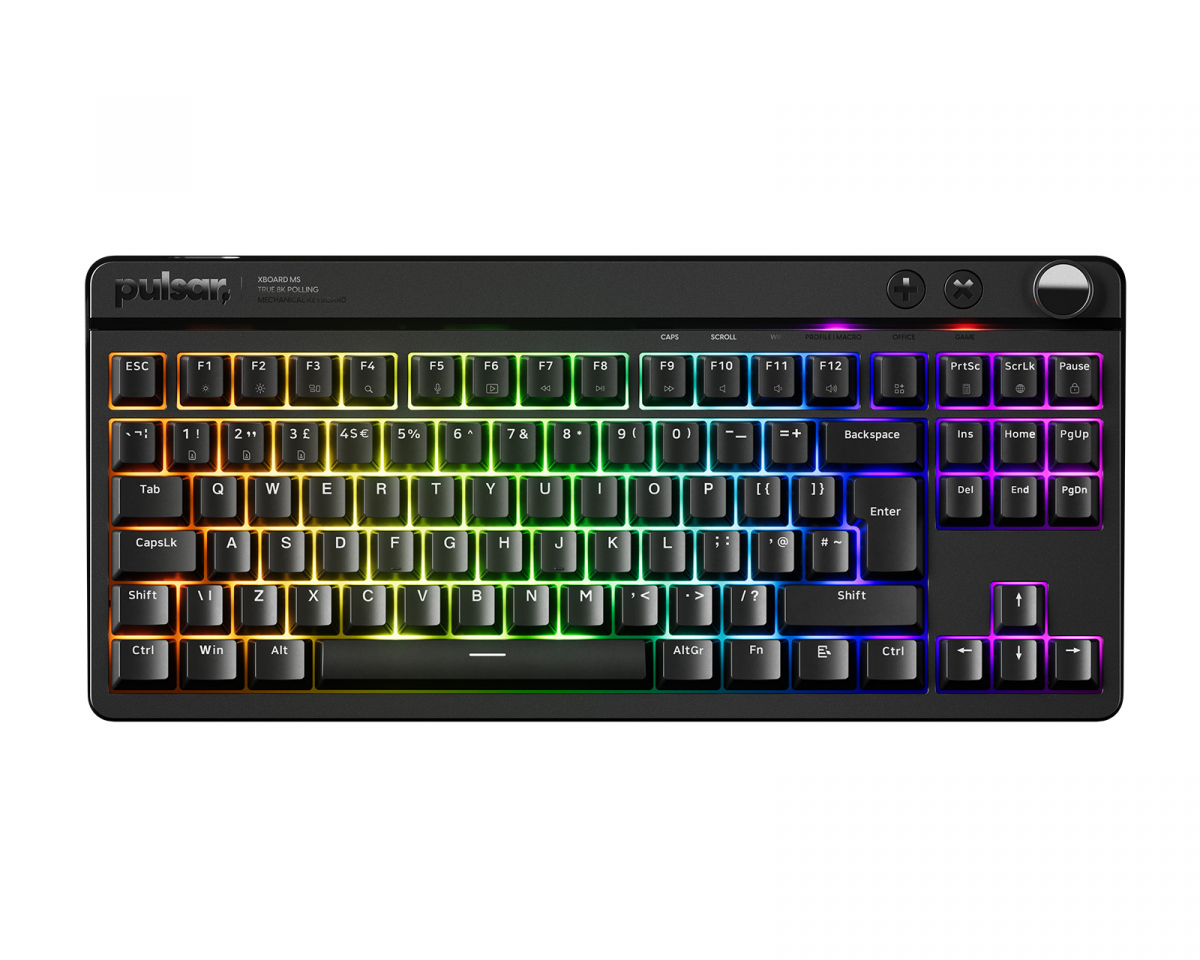 Pulsar Xboard MS TKL Tastatur ISO - Svart