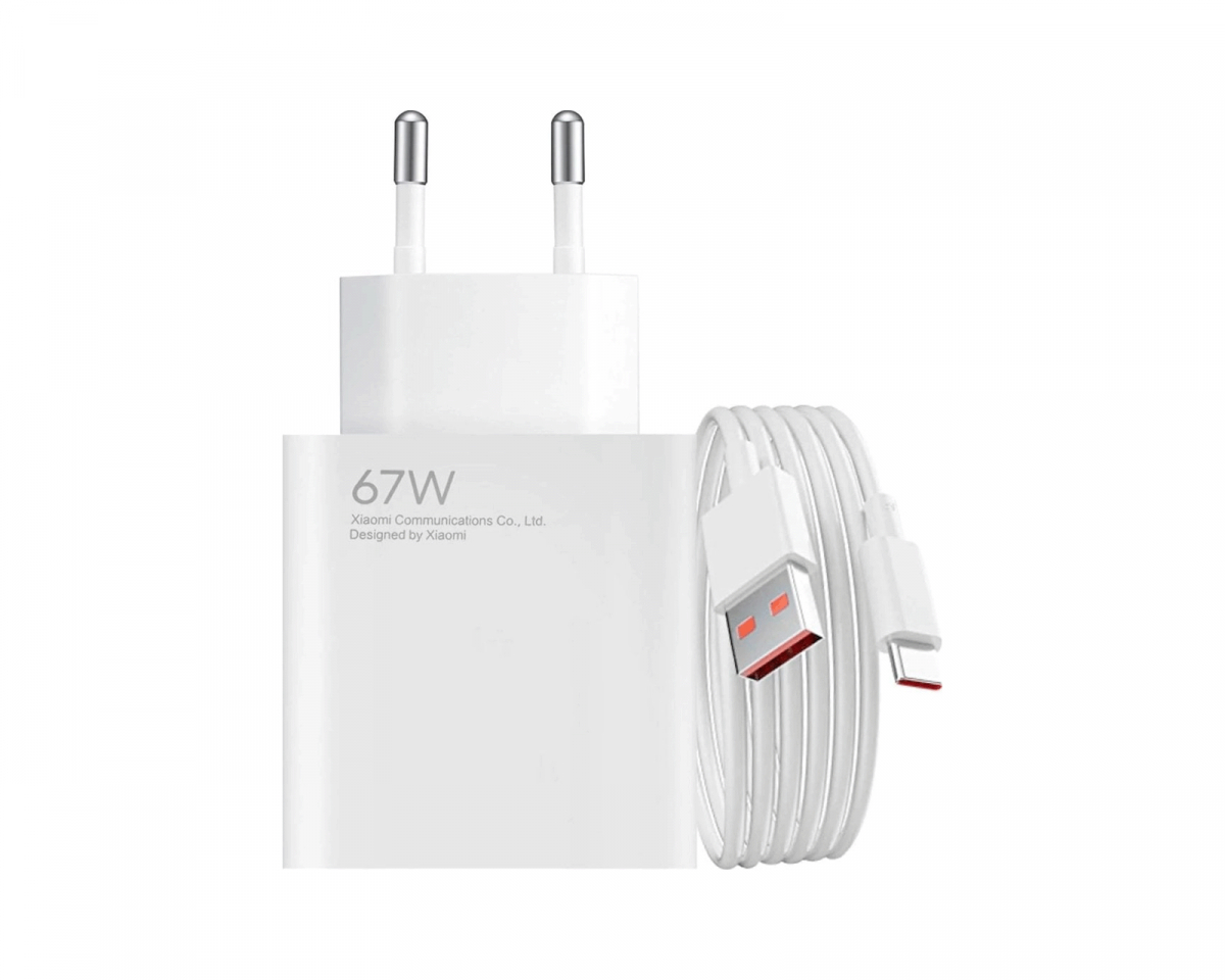 Xiaomi 67W HyperCharge Combo Lader USB-A - Hvit