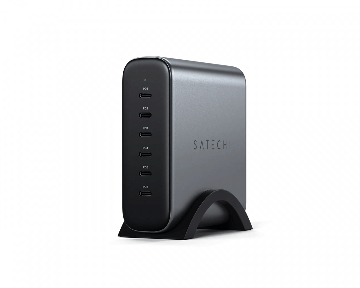 Satechi 200W PD USB-C GaN Lader - 6 porter