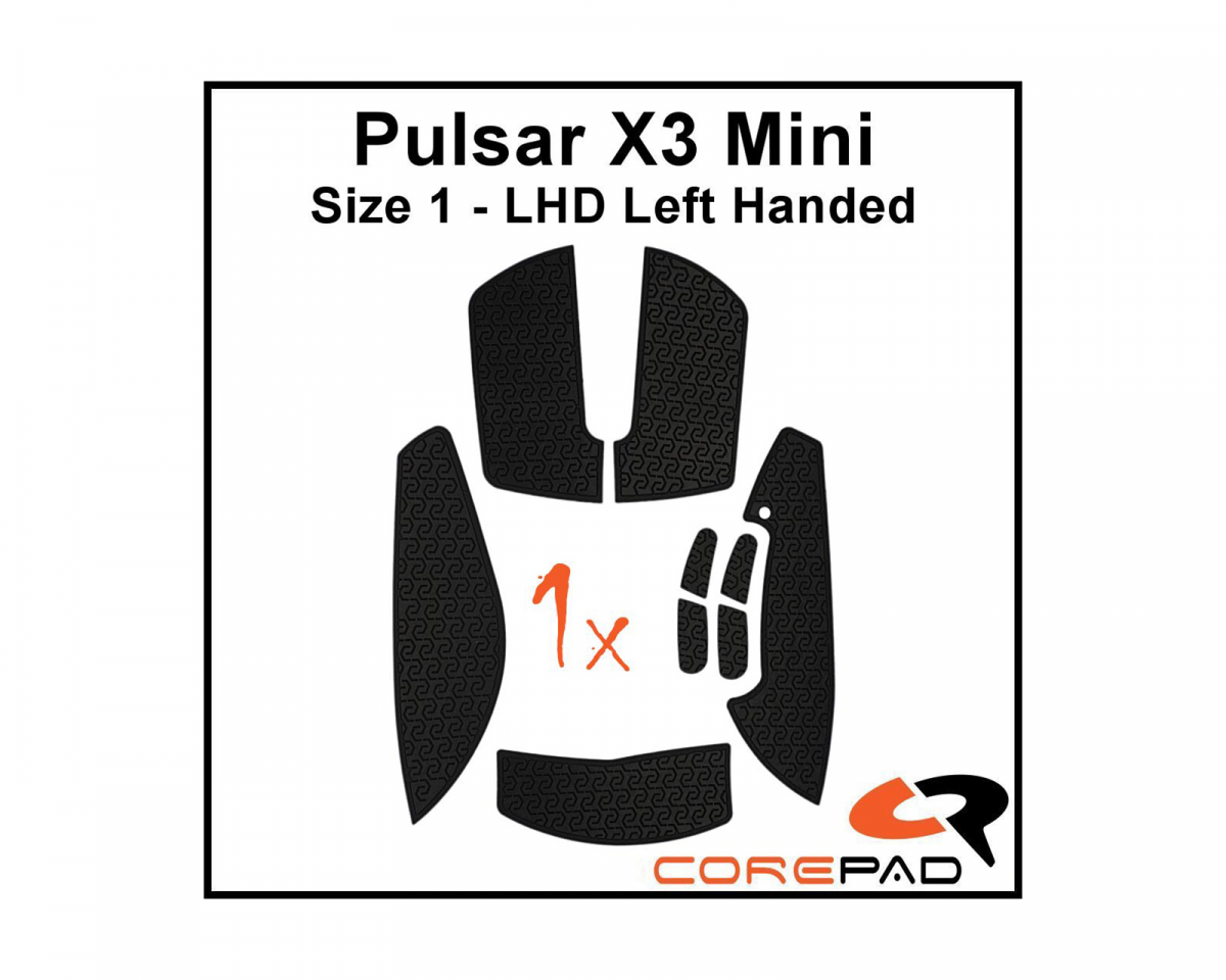 Corepad Soft Grips for Pulsar X3 Mini LHD - Svart