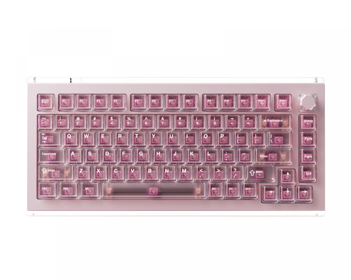 DrunkDeer A75 Master - Hall Effect Gaming Tastatur ANSI - Champagne Pink [TTC PO