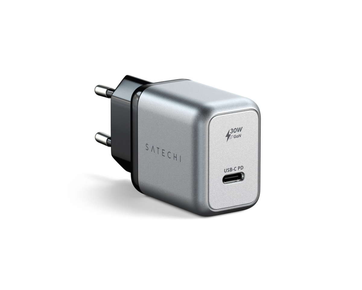 Satechi 30W USB-C PD GaN Vegglader - Romgrå