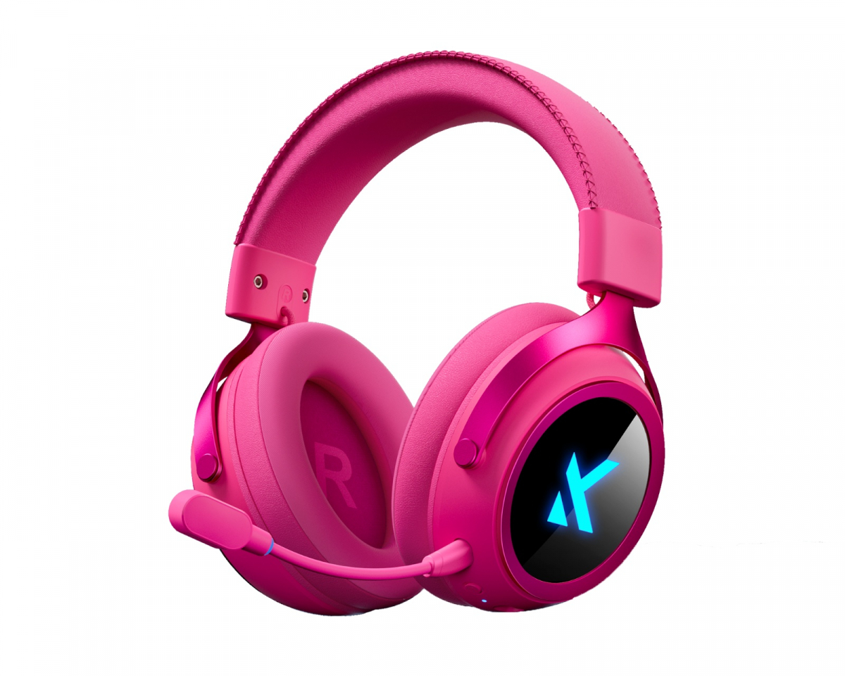 MCHOSE X9 Trådløs Gaming Headset - Roserød