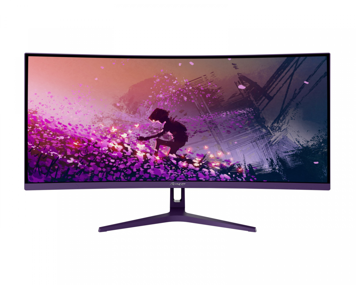 Arozzi Nova 34" Curved VA 3440x1440 165 Hz Gamingskjerm - Lilla