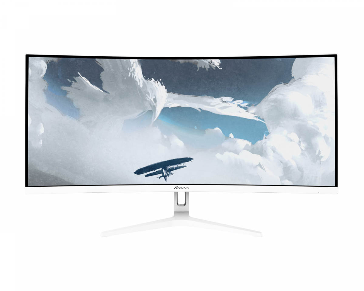 Arozzi Nova 34" Curved VA 3440x1440 165 Hz Gamingskjerm - Hvit