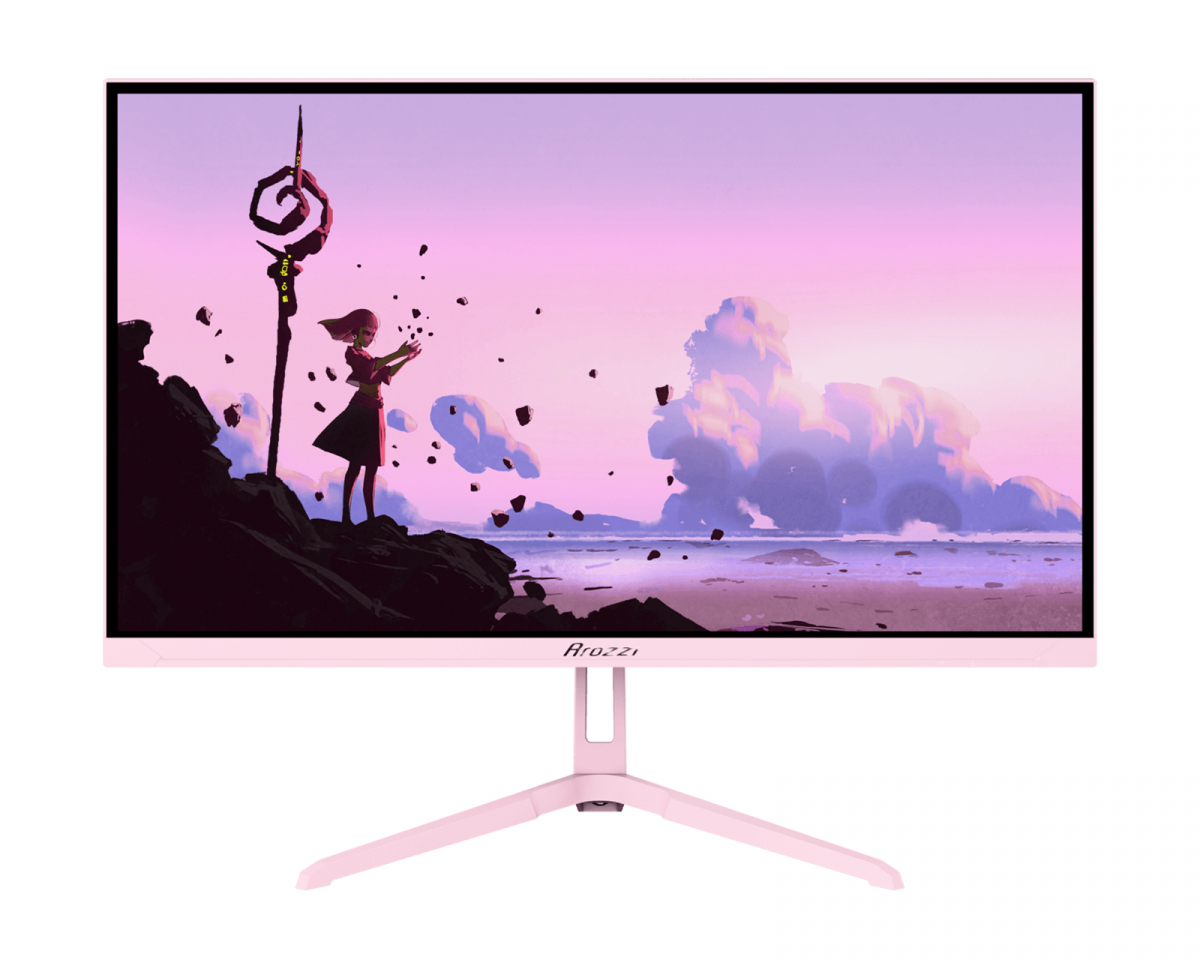 Arozzi Nova 24“ IPS20x1080 200Hz Gaming-skjerm - Rosa