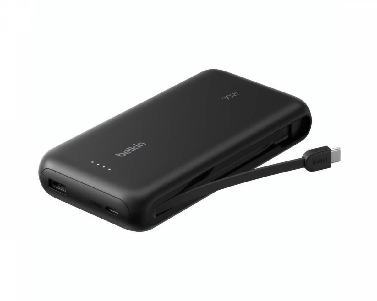 Belkin PD30W 20000 mAh Powerbank med integrert kabel