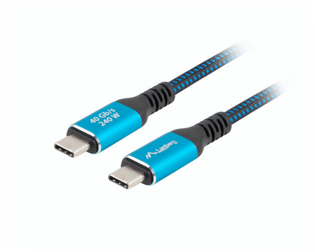 Lanberg USB-C 4.0 til USB-C Kabel 240W 8K 60HZ - 1,5 Meter