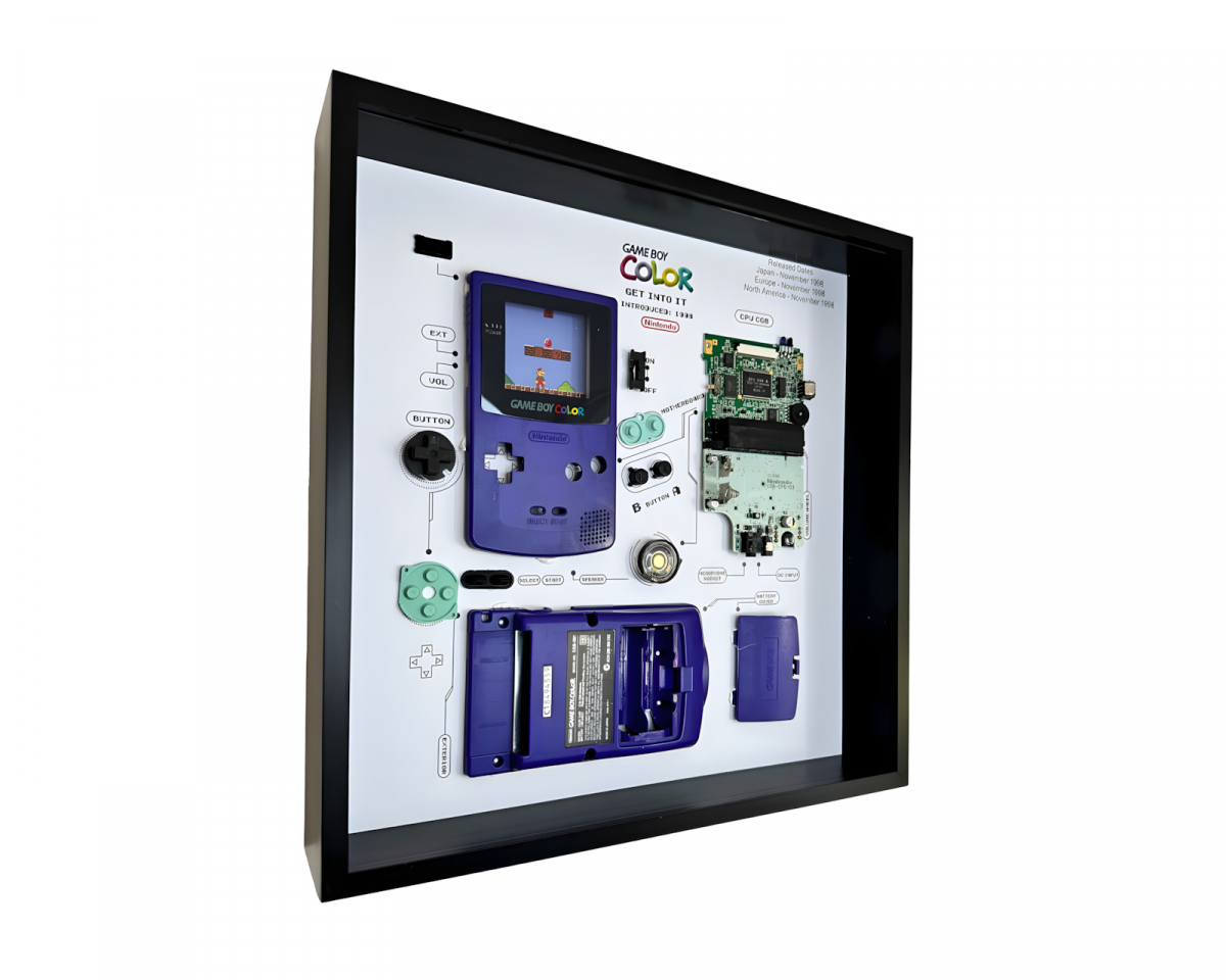 GRC Retro Art Nintendo Gameboy Color Konsoll Display - Lilla