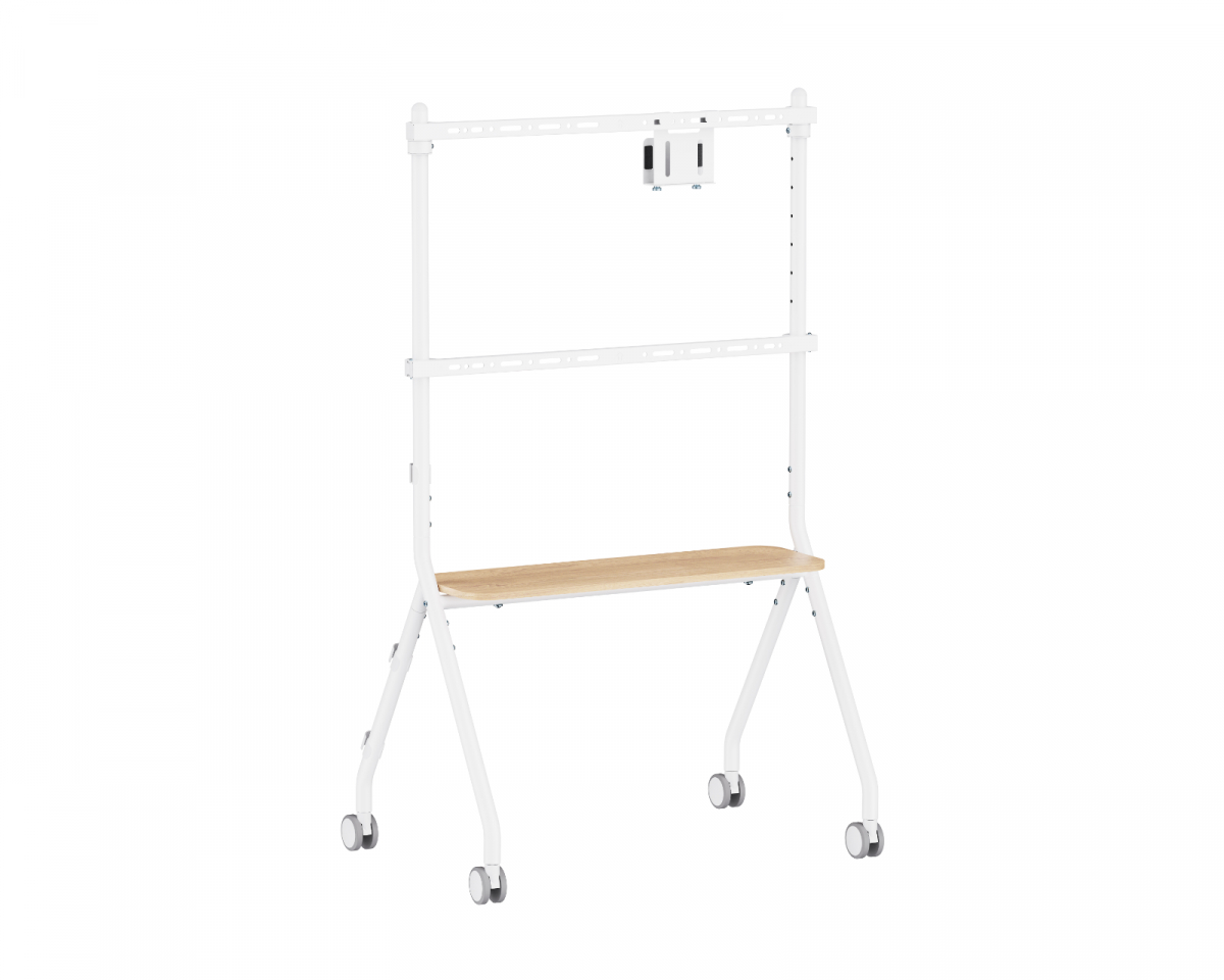 MaxMount Easel Studio Mobilt TV-stativ med hjul – Hvit