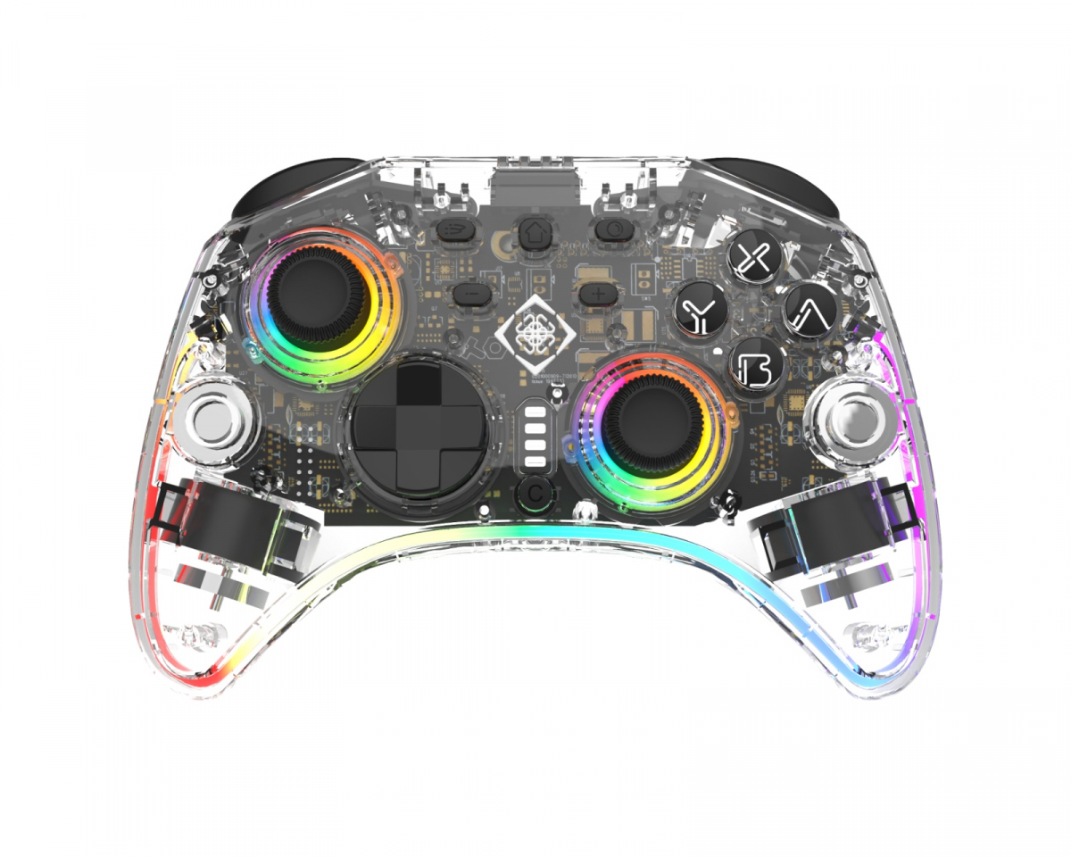 Deltaco Gaming Trådløs Switch 2 Kontroller med C-knapp - Gjennomsiktig