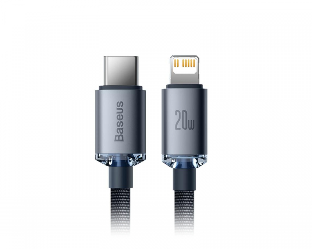 Baseus Crystal Shine kabel USB-C til Lightning, 20W, PD, 2m