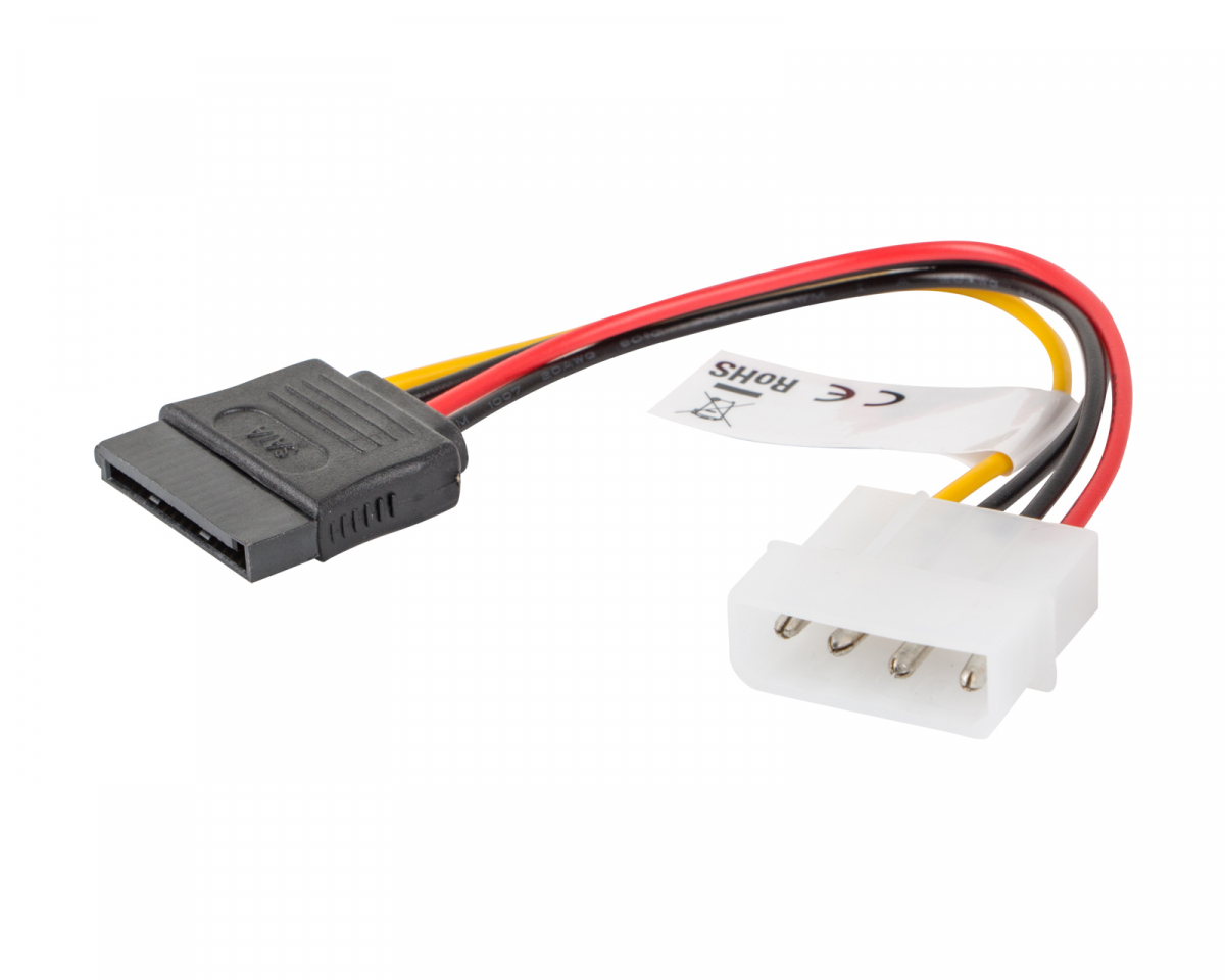 Lanberg Molex (Han) til SATA (Hun) Kabel 15cm