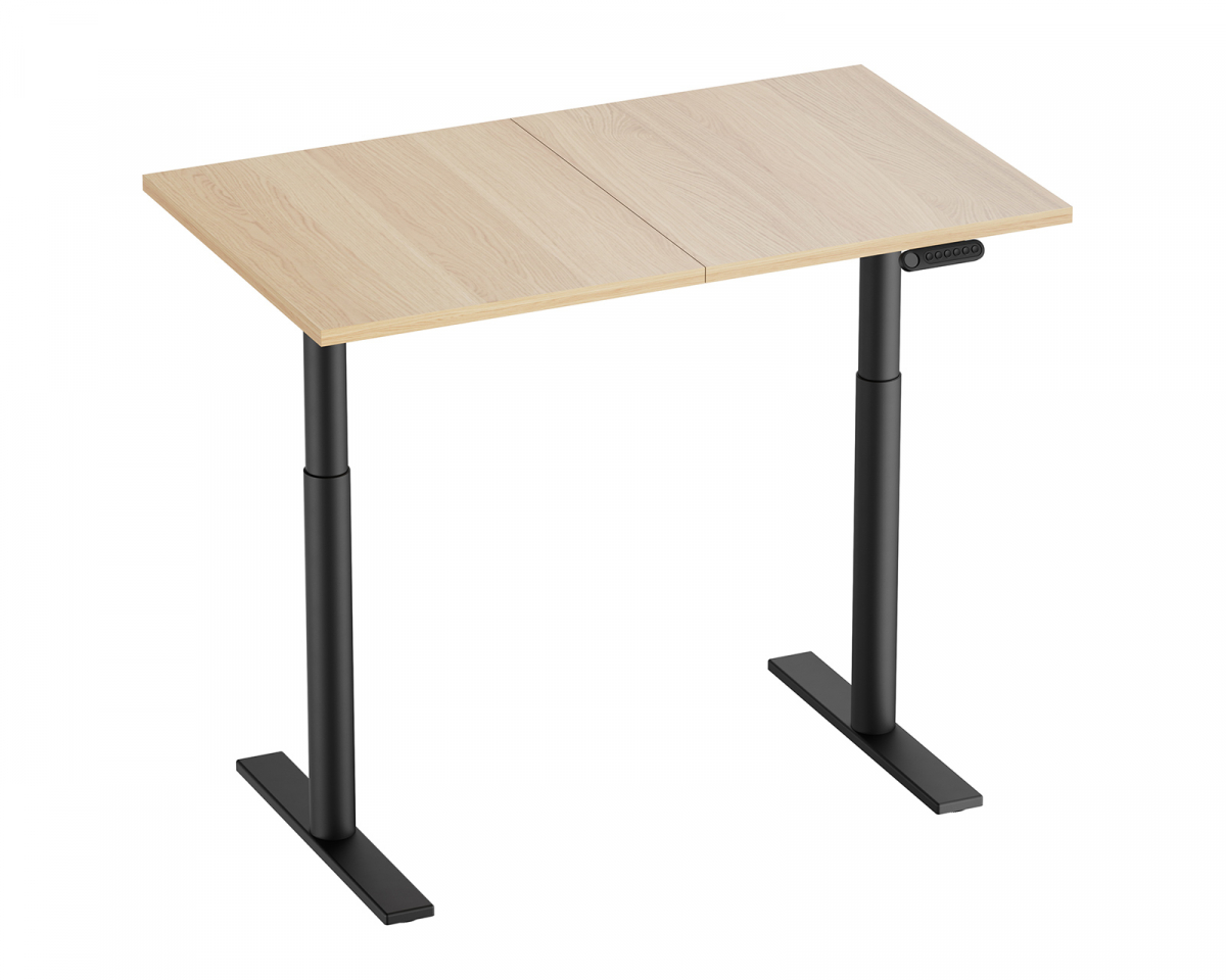 MaxMount Premium Skrivebord Hev og Senkbart 1200x700mm Elektrisk - Svart/Eik