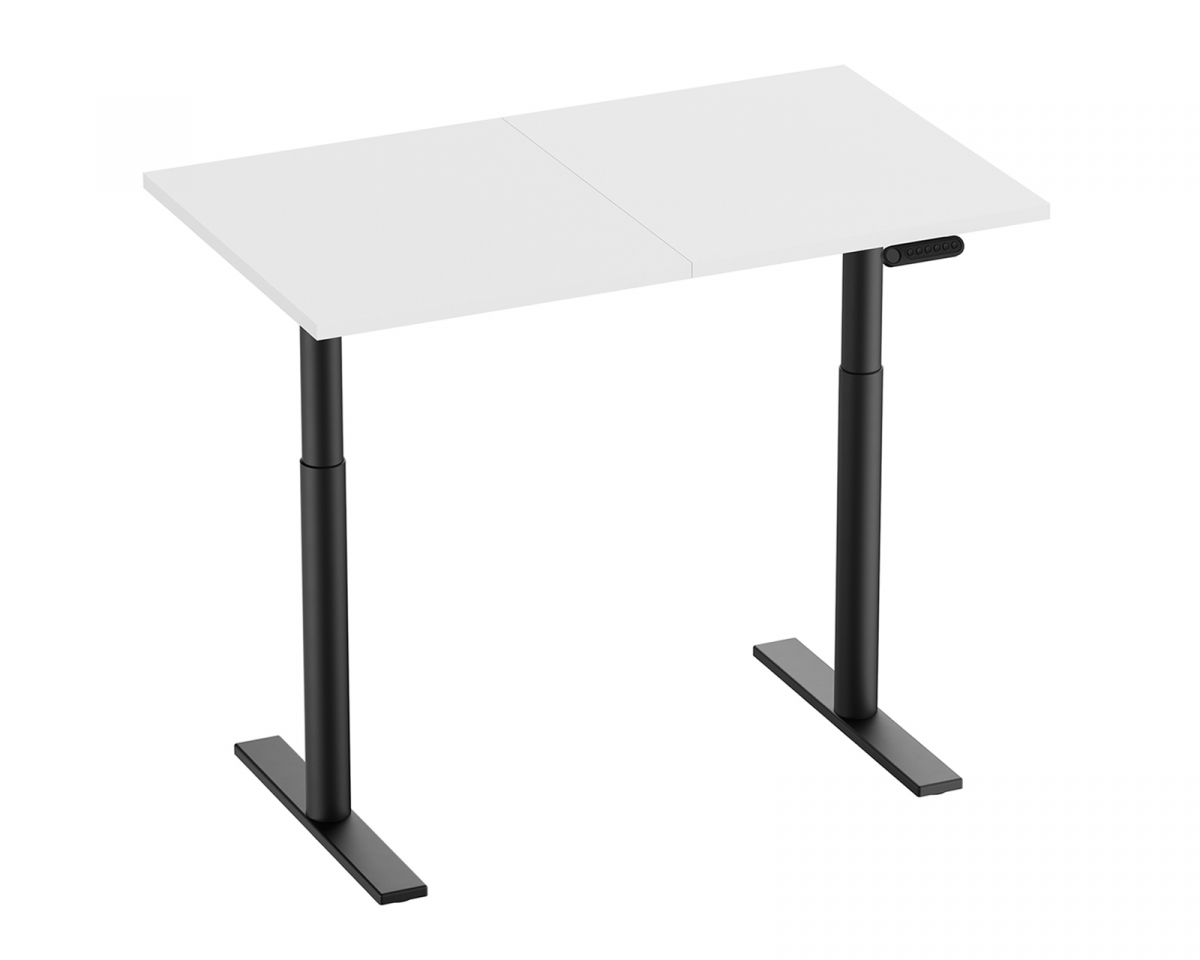 MaxMount Premium Skrivebord Hev og Senkbart 1200x700mm Elektrisk - Svart/Hvit