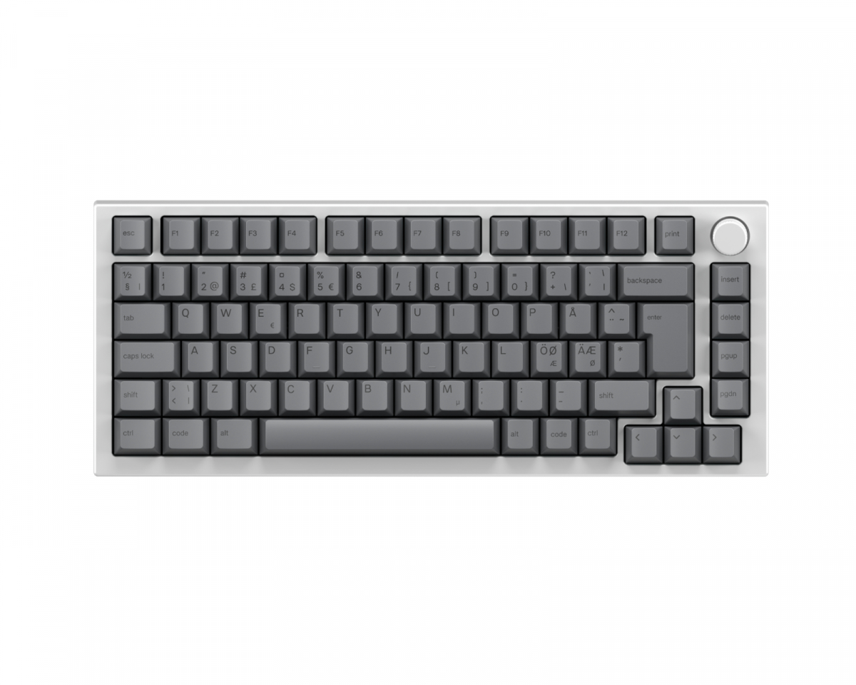 Glorious GMMK Pro 75% ISO – White Ice x Black Ash Bundle [Mako MX]