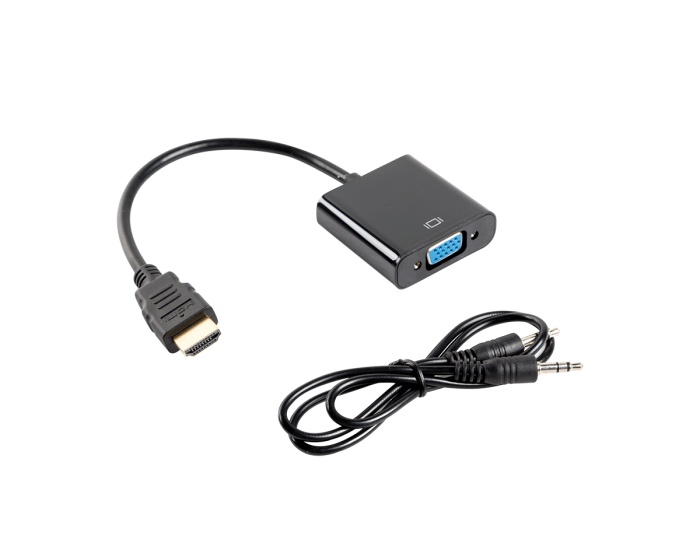 Lanberg HDMI-A Han til VGA Hun + Lydkabel