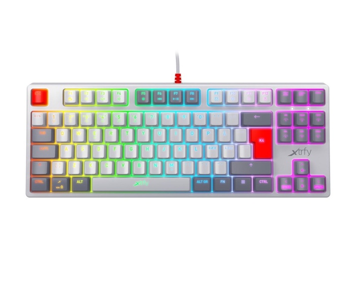 Cherry Xtrfy K4 RGB Mekaniskt Gamingtastatur TKL RETRO EDITION [Kailh Red]