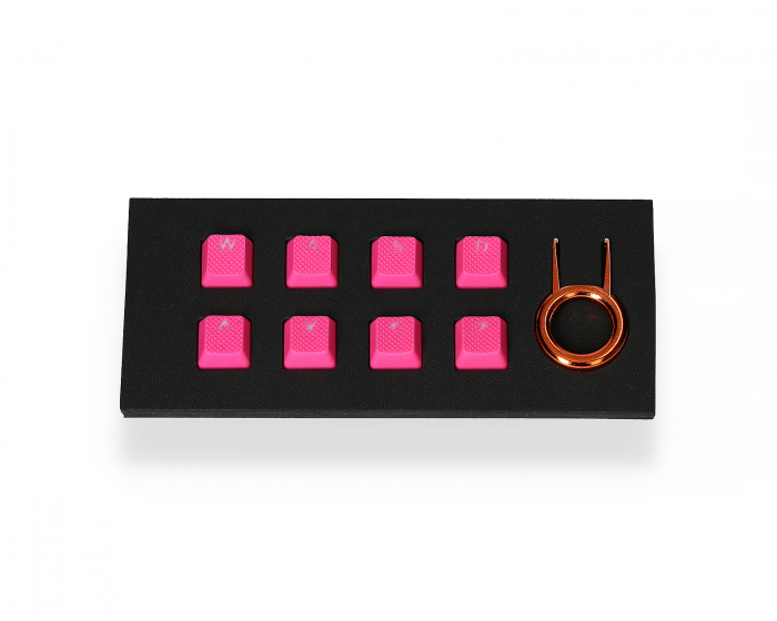 Tai-Hao 8-Key Gummi Double-shot Backlit Keycap Set - Neonrosa