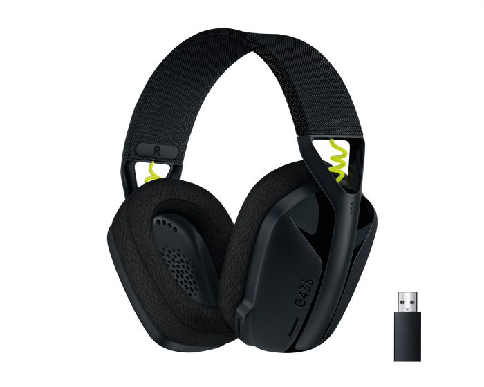 Logitech G435 Lightspeed Trådløs Gaming Headset - Svart