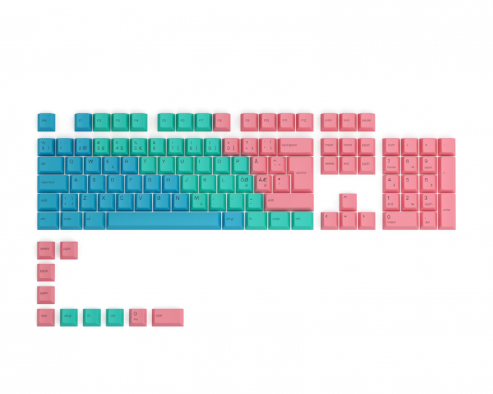 Glorious GPBT Keycaps ISO - 115 PBT Nordic-Layout - Pastel