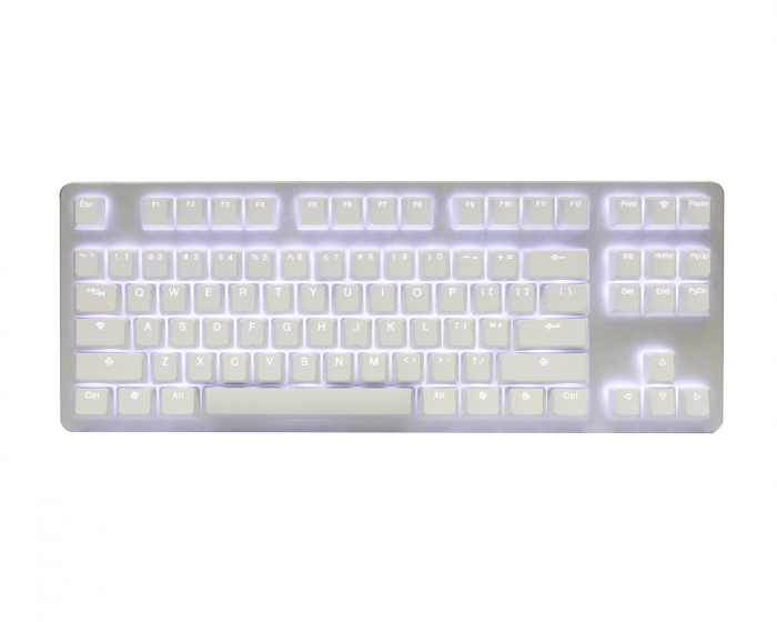 Tai-Hao PBT Doubleshot Shine-through 114-Key Keycap Set - Orchid White