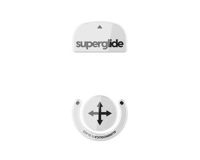 Superglide Glass Skates til Logitech G Pro X Superlight - Hvit