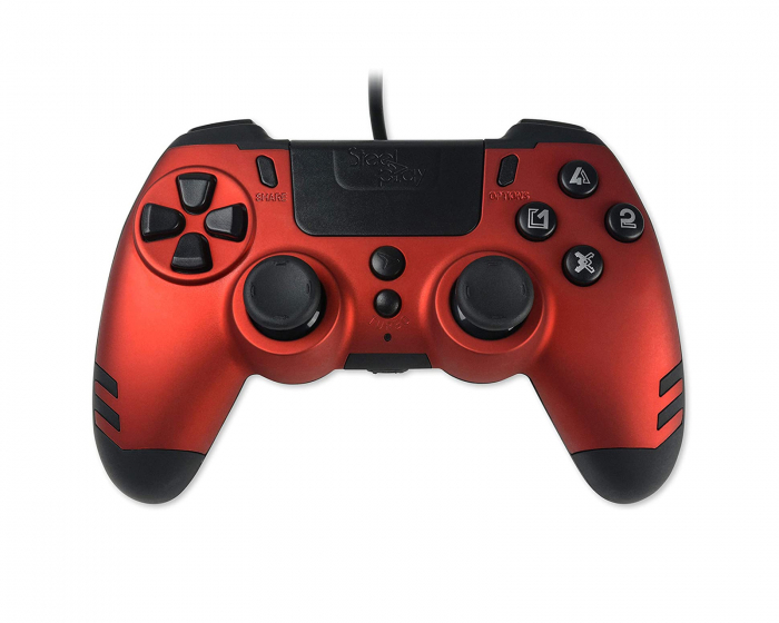 Steelplay MetalTech Wired Controller PS4/PC - Rød