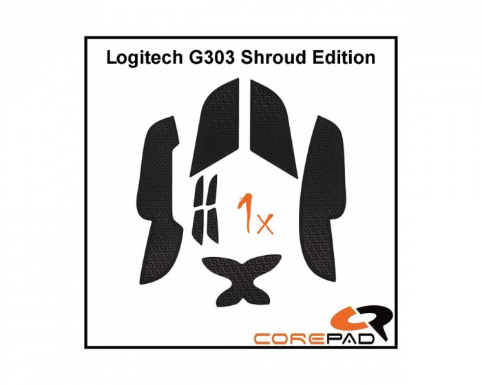 Corepad Grips til Logitech G303 Shroud Edition - Svart