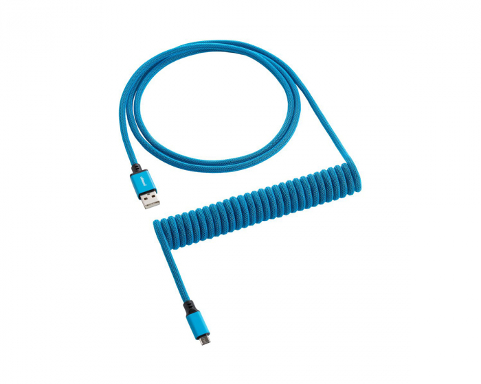 CableMod Classic Coiled Cable USB A to Micro USB, Spectrum Blue - 150cm