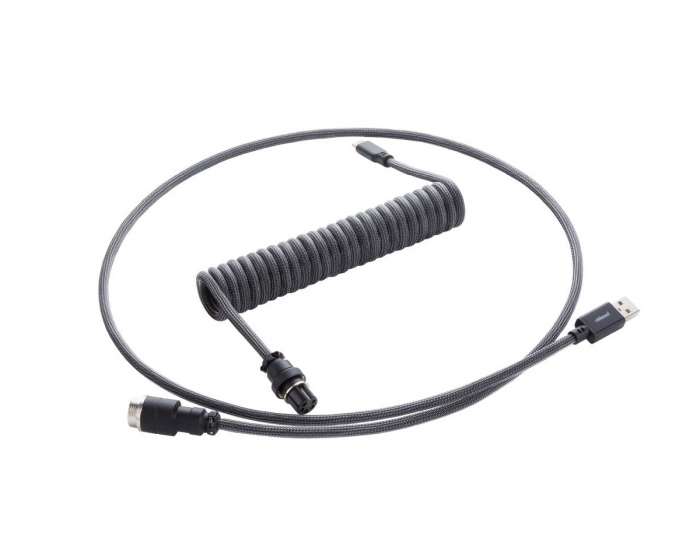 CableMod Pro Coiled Cable USB A to USB Type C, Carbon Grey - 150cm