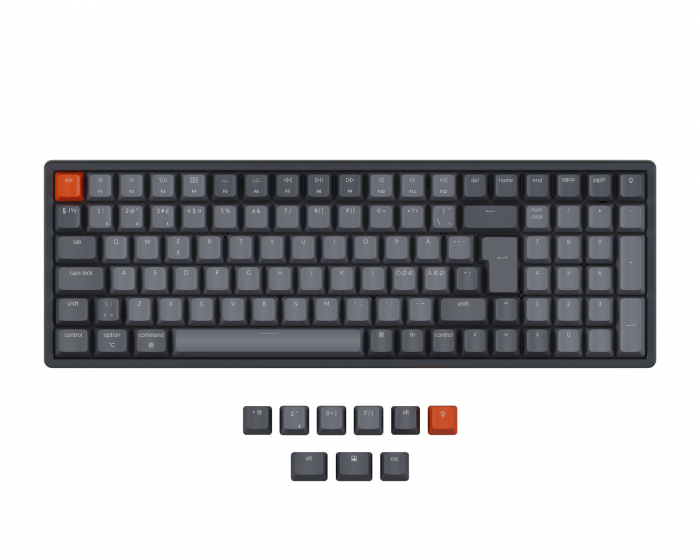 Keychron K4 V2 RGB Trådløs Aluminium Hotswap Tastatur [Gateron Red]