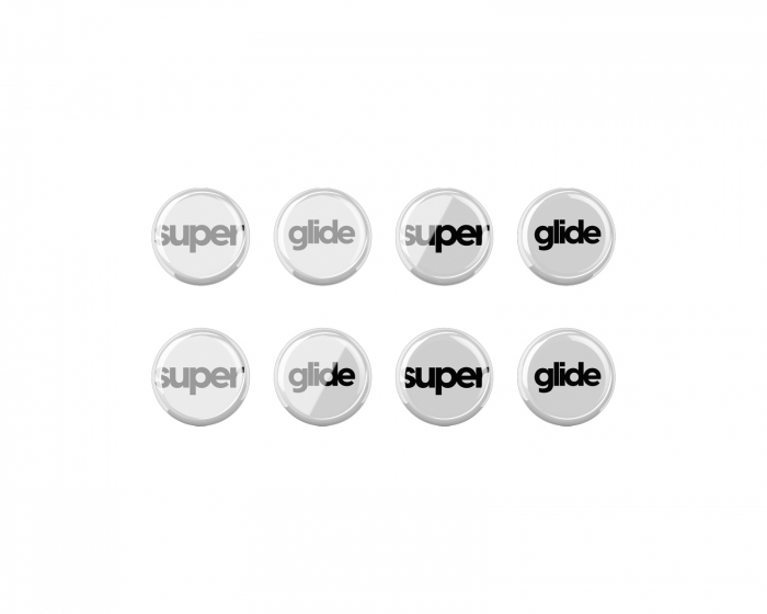Superglide Glass Skates Universal 6mm x 8pcs - Hvit