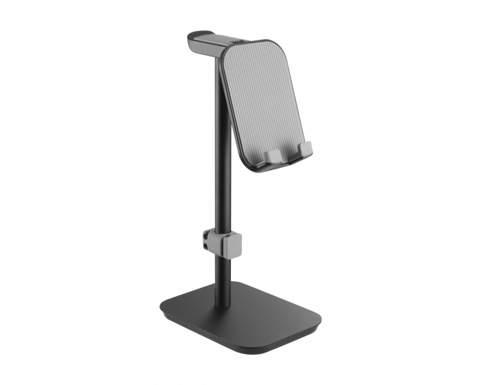 MaxMount Aluminium Headsetstativ og Mobilholder - Svart