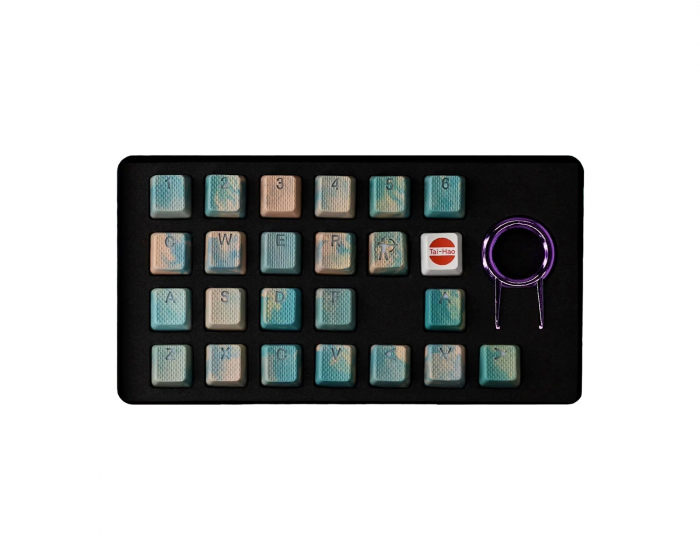 Tai-Hao 23-key Gummi Keycap-set Backlit Mark II - Green & Peach Camo