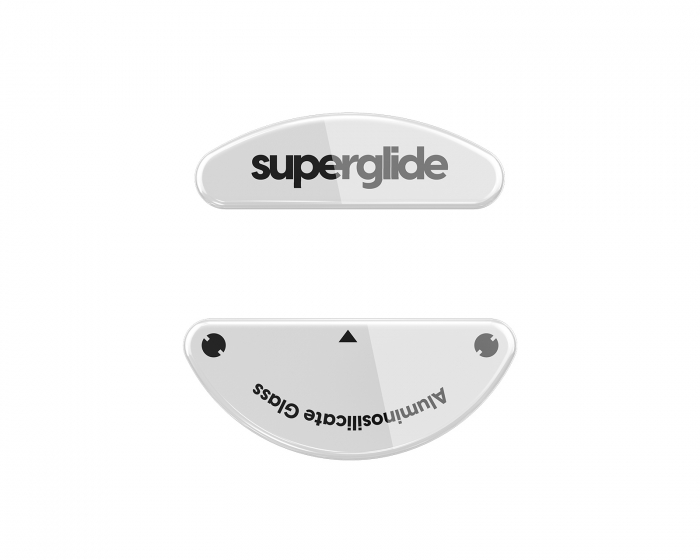 Superglide Glass Skates til SteelSeries Aerox 3/Aerox 5/Aerox 9 Wireless - Hvit