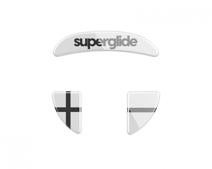 Superglide Glass Skates til Xtrfy MZ1 Wireless - Hvit