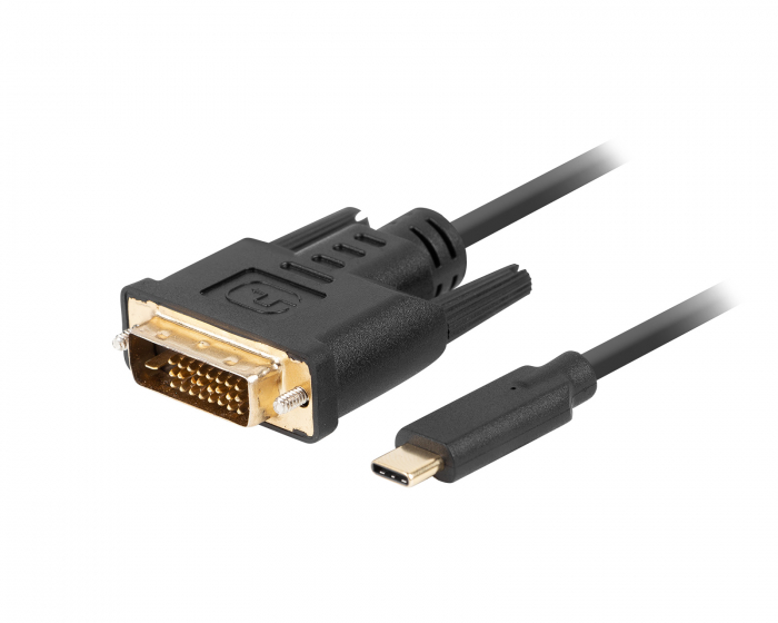 Lanberg USB-C til DVI-D Kabel Svart - 3m