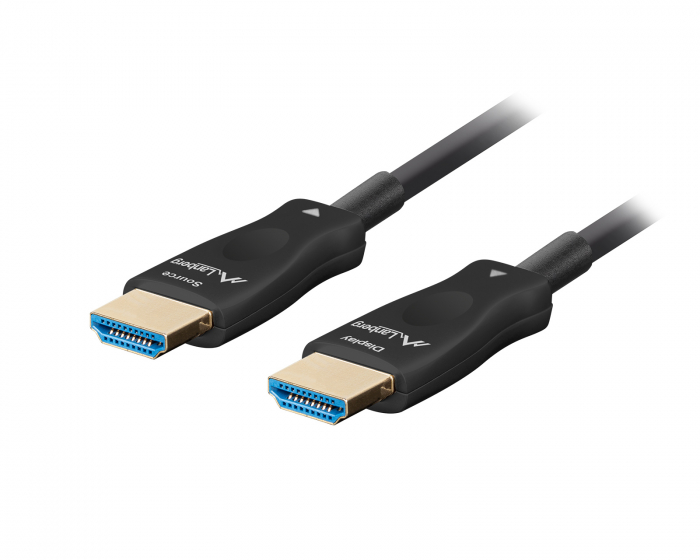 Lanberg HDMI 2.1 Kabel Optical Svart 8k - 48Gbps - 80m