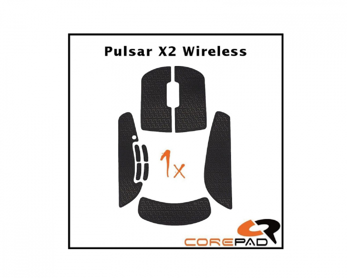 Corepad Soft Grips til Pulsar X2 / X2V2 Wireless - Svart
