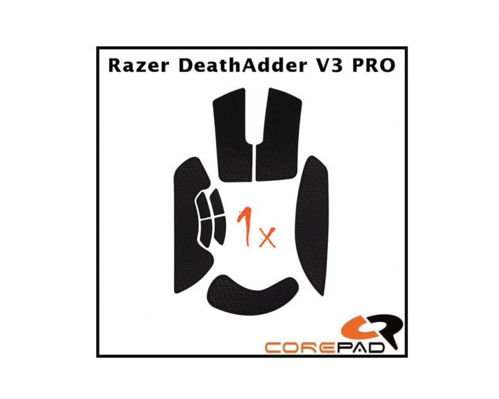 Corepad Soft Grips til Razer DeathAdder V3 PRO - Svart