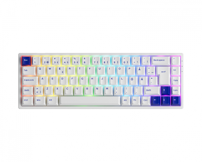 Akko 3068B Blue/White [Akko CS Jelly Black] - Trådløs Tastatur