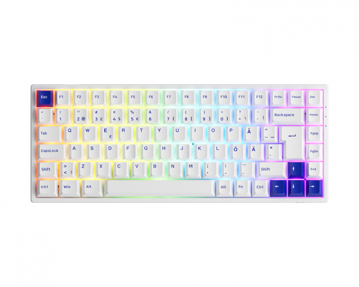 Akko 3084B Blue/White [Akko CS Silver] - Trådløs Tastatur